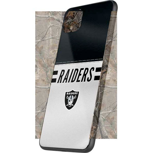 NFL Las Vegas Raiders White Striped Google Pixel 4 XL Skin